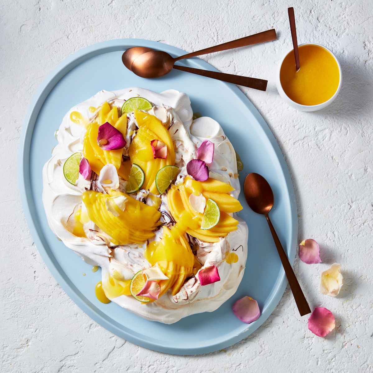 Summer-Perfect Pavlovas with Calypso Mangoes