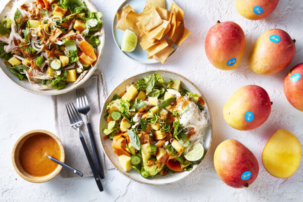 Peanut Chicken And Calypso® Mango Spring Roll Bowls